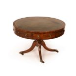 A Regency mahogany drum table,