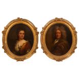 Circle of Godfrey Kneller (1646-1723)/Portrait of Sir Michael Hicks Kt (1645-1710)/Portrait of Lady