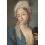 English School, mid 18th Century/Portrait of a Lady/wearing a Turkish costume/pastels, 39cm x 31.