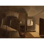 Deborah Jones (1921-2012)/Bedroom Scene/signed/oil on board,