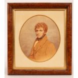 English School, early 19th Century/Portrait of Johnnie Rowlandson/half length,