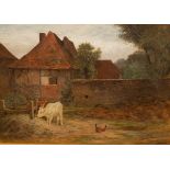 Thomas J Watson (1847-1912)/Farmyard/signed/watercolour, 34cm x 48.