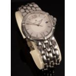A gentleman's Maurice Lacroix wristwatch, the white and silver dial with Roman numerals,
