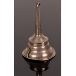 A George III silver wine funnel, John Emes, London 1802, with thread borders, 14cm high,