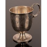A Victorian silver Christening cup, John Evans II, London 1862, 9.