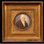 Louis Alexandre (1759-1827)/Portrait Miniature of a Gentleman/wearing a brown coat,