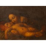 Italian School, early 19th Century/Mother and Sleeping Child/oil on canvas, 47cm x 62.