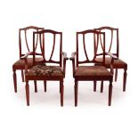 Peter Evans (died 2007), two oak armchairs and two matching single chairs,