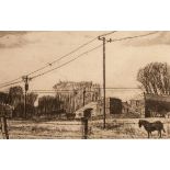 Leslie Duxbury (1921-2001)/Out of Town/signed, inscribed and numbered 5/60/etching,