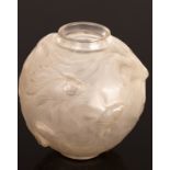 Lalique, a clear glass Formose vase, model no. 934, moulded mark R.