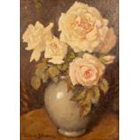 Lewis Baumer (1870-1963)/Roses in a Jug/signed/oil on board,