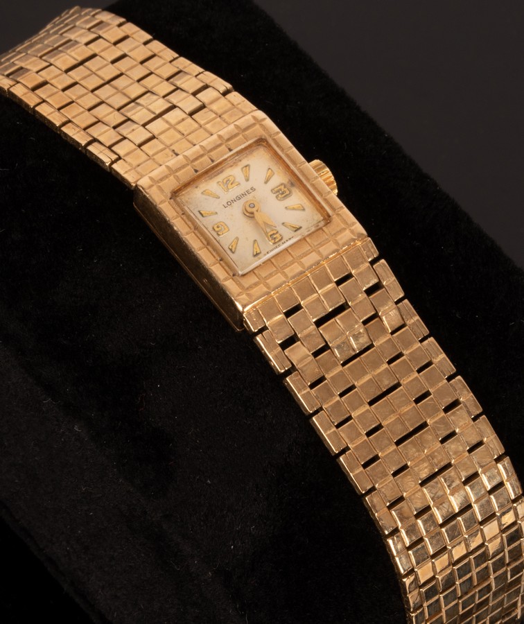 A Longines gold watch with gold bracelet CONDITION REPORT: Condition information is - Image 2 of 2