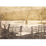 Leslie Duxbury (1921-2001)/Flooded Pasture, Llandovery/signed,