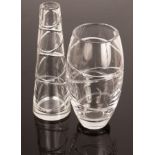 Jasper Conran, two crystal vases,