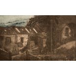Leslie Duxbury (1921-2001)/Park Lodge Barns/6 copies, some coloured/etching, plate size 20.