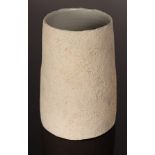 Akiko Hirai (born 1970), Industrial Vase, stoneware, dry cracked and crawling white slip, 24.