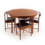 McIntosh & Co, a mid-Century teak dining table and chairs, designed 1960s by Tom Robertson,