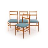 Gio Ponti, set of four Leggera chairs, model 646, 1950s,