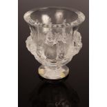 Lalique, a Dampiere vase, in clear and frosted glass,