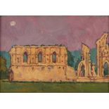 Francis Hewlett (1930-2012)/Abbey (Glastonbury)/inscribed and signed verso/oil on panel,