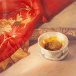 Shiquan Zou (邹世全) (Chinese, born 1965)/Study of a Teacup/signed and dated 2021/oil on canvas,