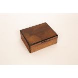 Fred Foster (20th Century), Cotswold School, a small lidded walnut box with hinged lid,