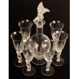 Igor Carl Faberge, a set of 6 wine glasses and a decanter,