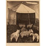 Leslie Duxbury (1921-2001)/Sheep Shearing Tent,