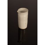 Studio of Rupert Spira, small stoneware vessel with spout, white glaze, rs mark to base, 9.