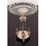 A silver plated table centrepiece,
