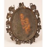 Manner of Raphael/Madonna and Child/oval/oil on canvas laid to board,