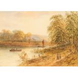 A Lewis/River Landscape/a pair/signed/watercolour, 26.