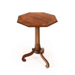 A Regency rosewood octagonal table,