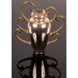 A silvered glass trophy vase supplied by Halcyon gallery,