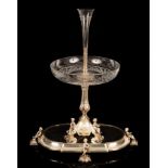 A silver plated table centrepiece,