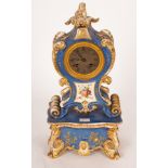 A Paris porcelain cased mantel clock,