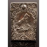 An embossed silver visiting card case, Crisford & Norris Ltd.