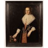 Dutch School, early 17th Century/Portrait of a Lady/three-quarter length,