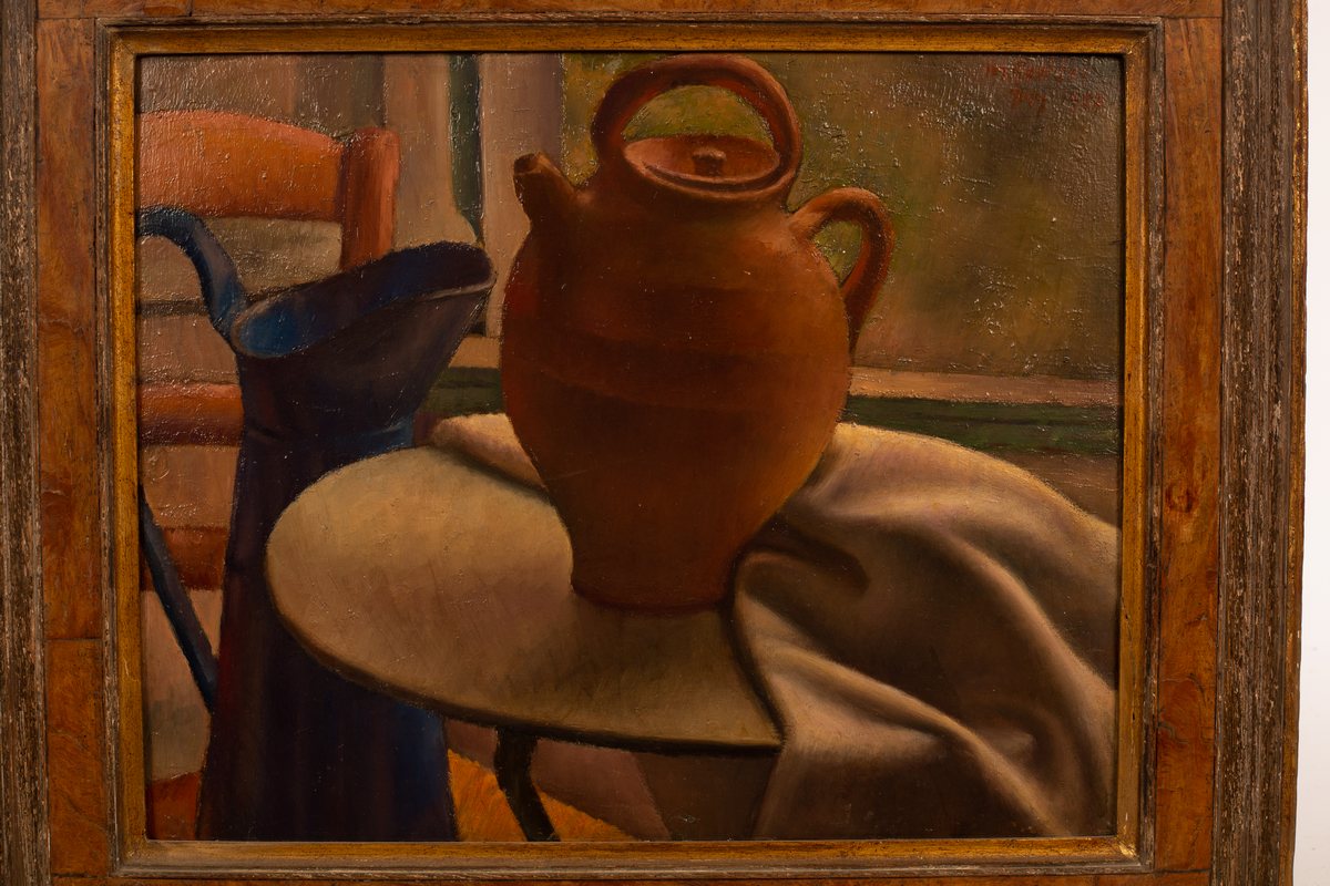 Mark Gertler (1891-1939)/Still Life/with earthenware vessel and blue ewer/signed and dated July - Image 3 of 13