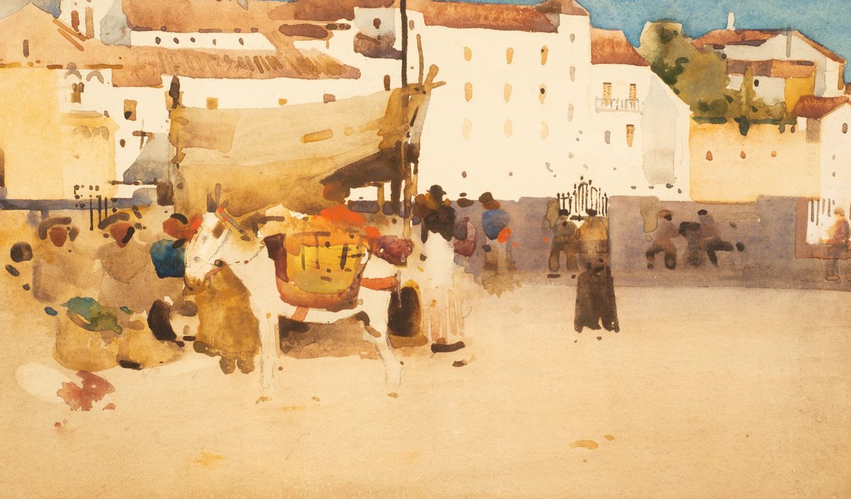 Arthur Melville (1855-1904)/Moorish Market/watercolour, 21.