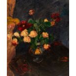 Sir Matthew Smith (1879-1959)/Roses in a Blue Vase, 1927/oil on canvas, 66.75cm x 54.