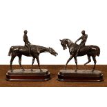 After John Willis Good (1845-1879)/Before the Race and After the Race/a pair of bronze studies of