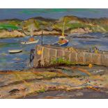 David McClure (1926-1998)/The Jetty, Little Culkein/signed/oil on board,