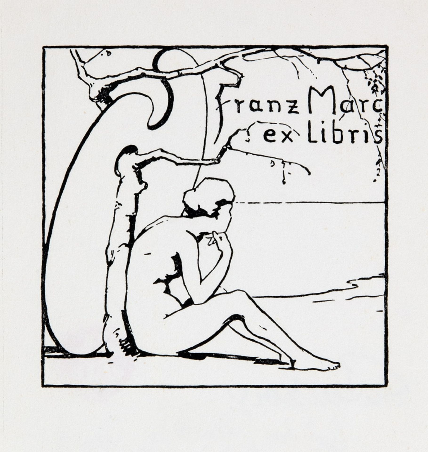 Franz Marc. Exlibris Franz Marc. - Ex libris Paul Marc.