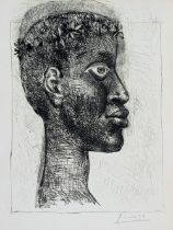 Pablo Picasso. Nègre, nègre, nègre ... Portrait d`Aimé Césaire.