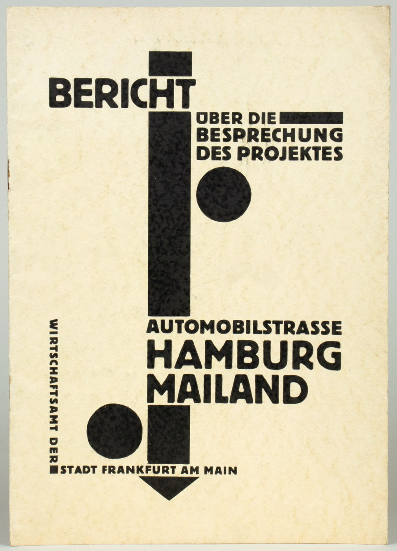 Hans Leistikow - Bericht über die Besprechung des Projekts Automobilstrasse Hamburg Mailand.