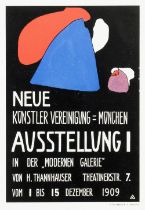Wassily Kandinsky. Kleines Plakat für die erste Ausstellung der »Neuen Künstler-Vereinigung München«