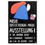 Wassily Kandinsky. Kleines Plakat für die erste Ausstellung der »Neuen Künstler-Vereinigung München«