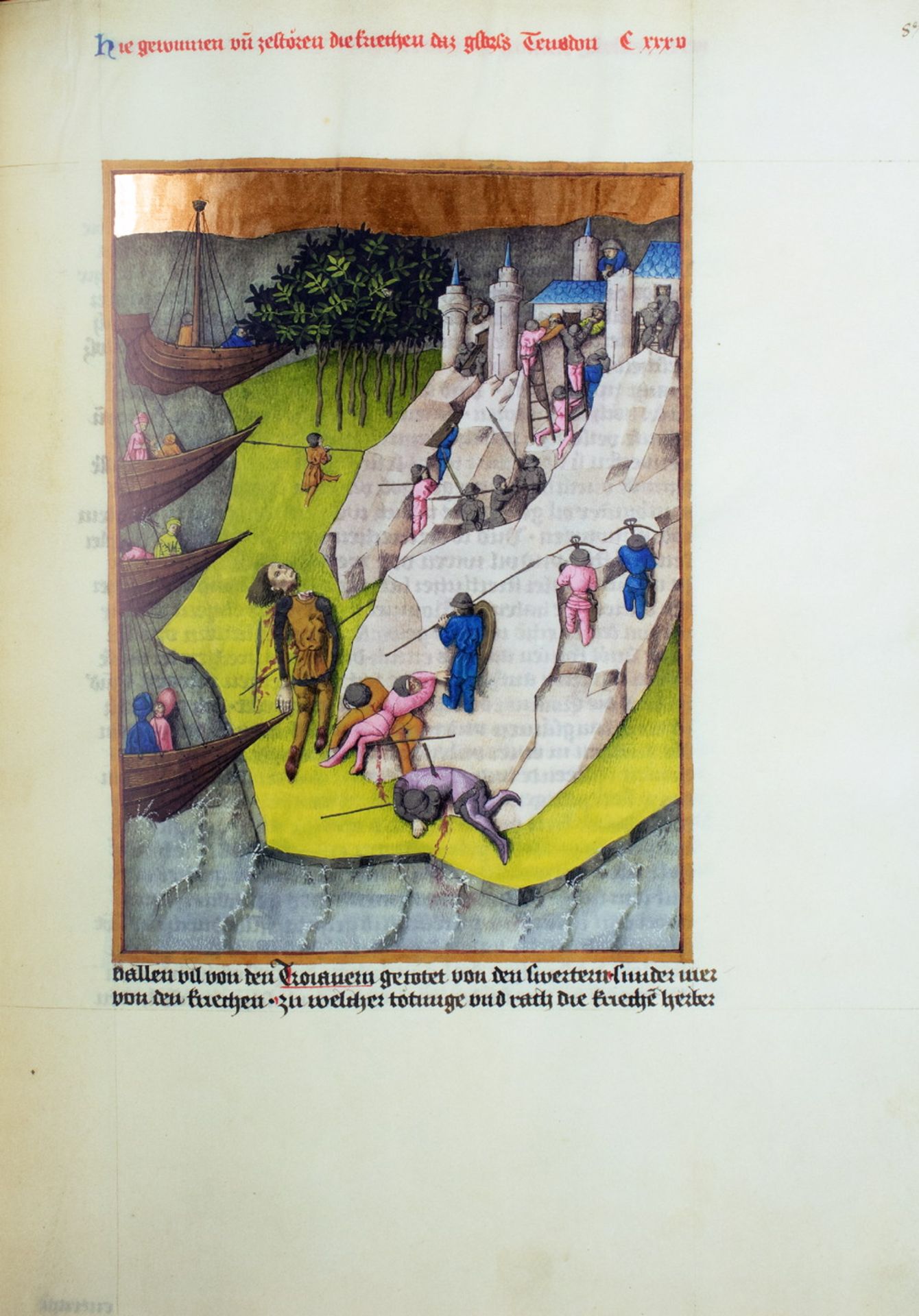 Faksimiles - Guido de Columnis. Der Trojanische Krieg. - Image 3 of 4