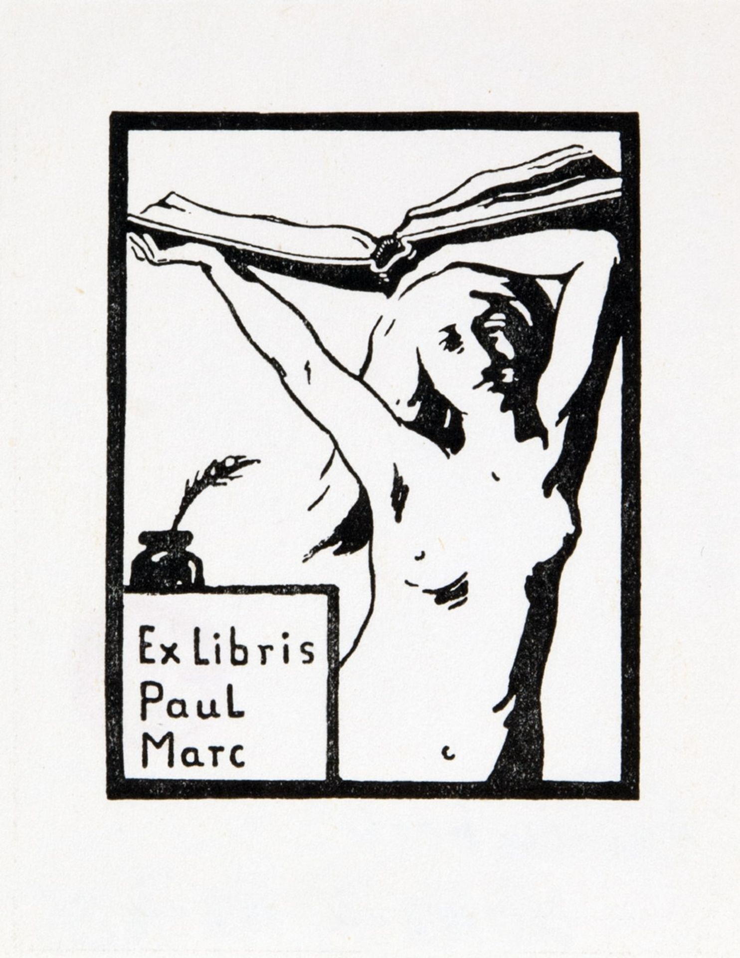 Franz Marc. Exlibris Franz Marc. - Ex libris Paul Marc. - Image 2 of 2